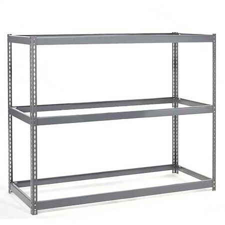Global Industrial Wide Span Rack 48Wx36Dx60H, 3 Shelves No Deck 1200 Lb Cap. Per Level, Gray B2297000